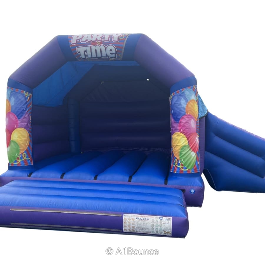 18ft by 15ft Party Time Side Slide Combi Castle Bouncy Castle, Soft