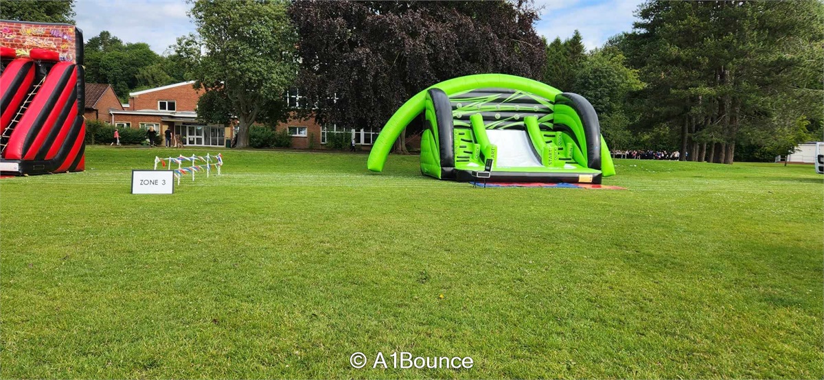 36ft x 16ft Double Slide Race - with Reaction Lights - Bouncy Castle ...